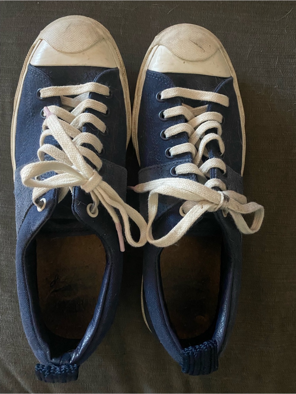 Converse Navy Blue and White Canvas Todd Snyder Sneakers